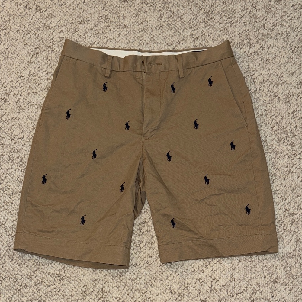 Polo by Ralph Lauren tan Embroidered Men's Shorts